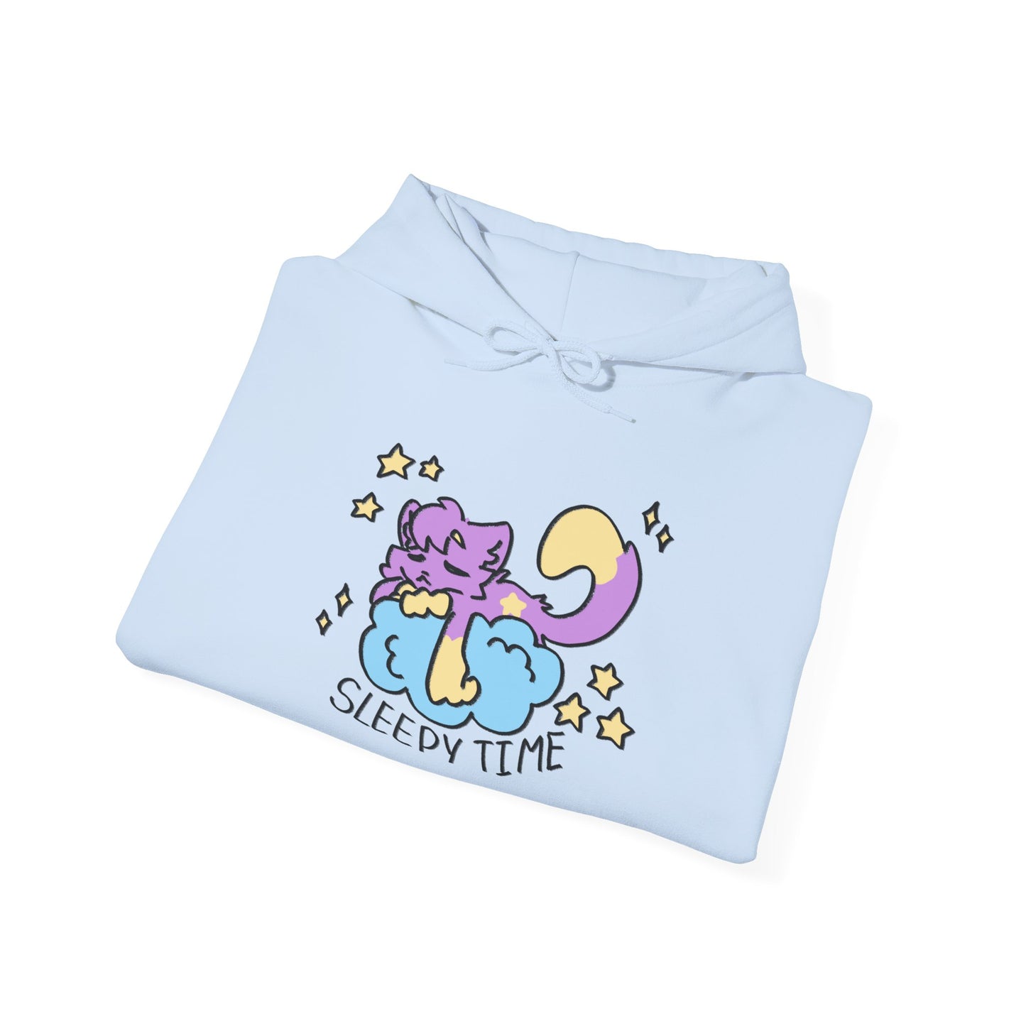Sleepy Cat Hooded Sweatshirt | Cozy Unisex Heavy Blend™ for Relaxation