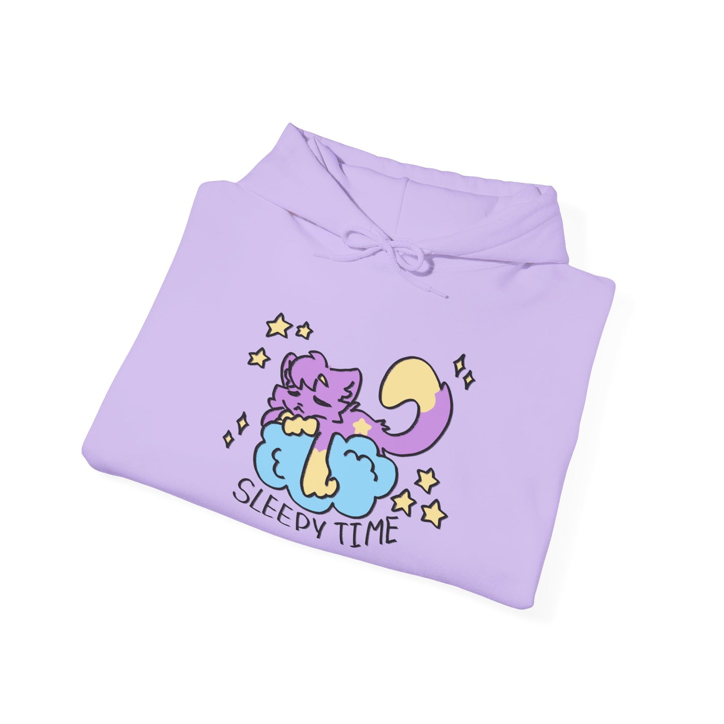 Sleepy Cat Hooded Sweatshirt | Cozy Unisex Heavy Blend™ for Relaxation