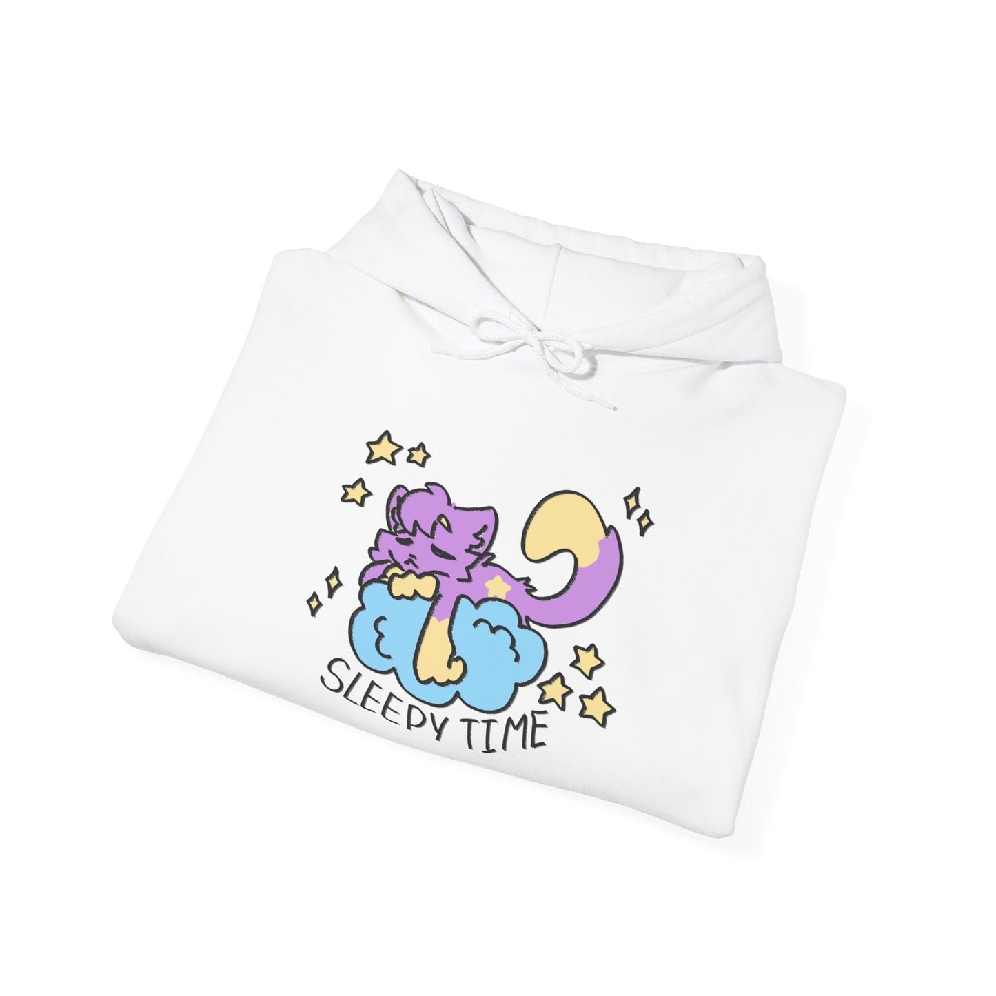 Sleepy Cat Hooded Sweatshirt | Cozy Unisex Heavy Blend™ for Relaxation