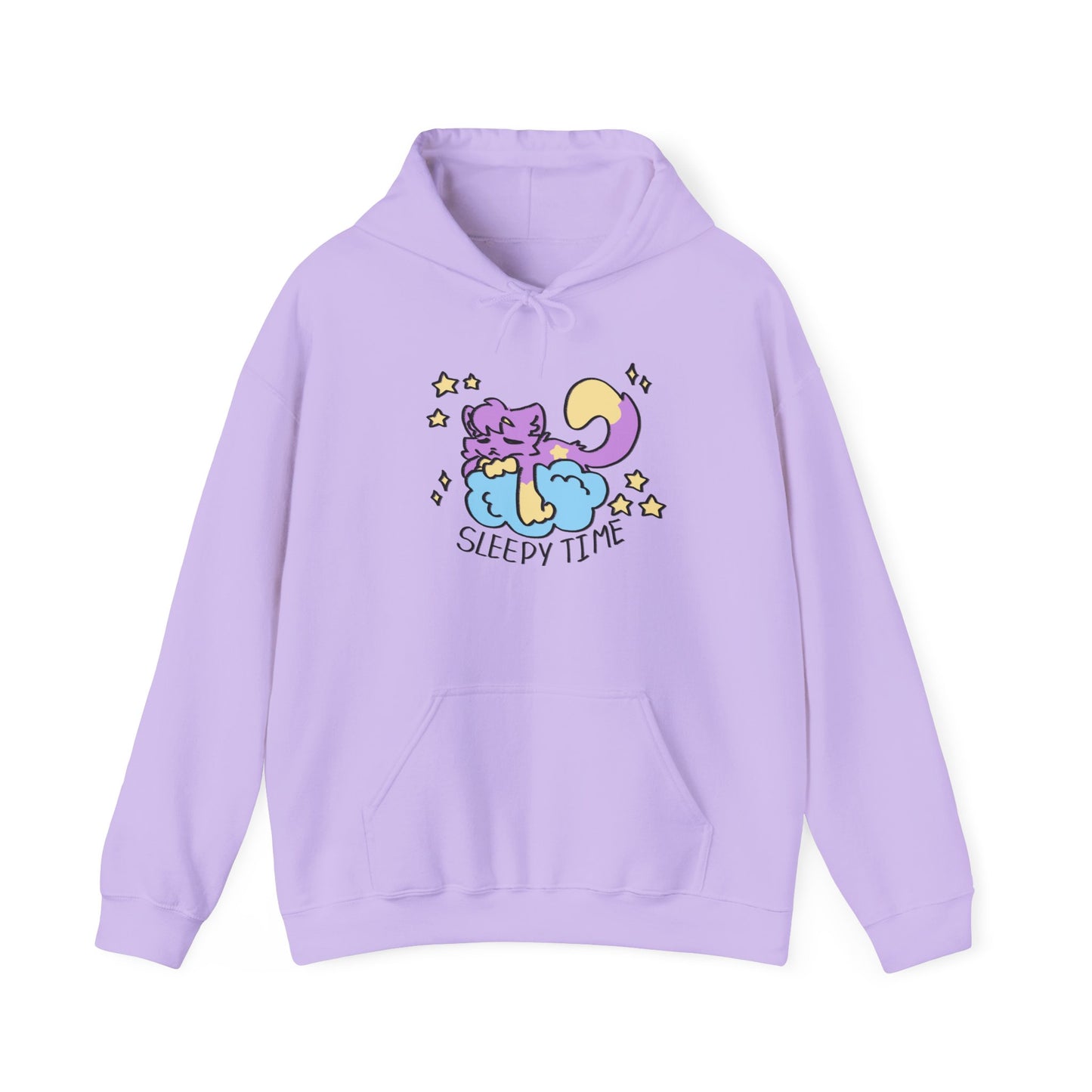 Sleepy Cat Hooded Sweatshirt | Cozy Unisex Heavy Blend™ for Relaxation