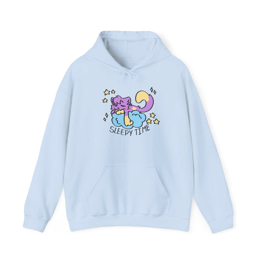 Sleepy Cat Hooded Sweatshirt | Cozy Unisex Heavy Blend™ for Relaxation