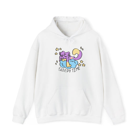 Sleepy Cat Hooded Sweatshirt | Cozy Unisex Heavy Blend™ for Relaxation